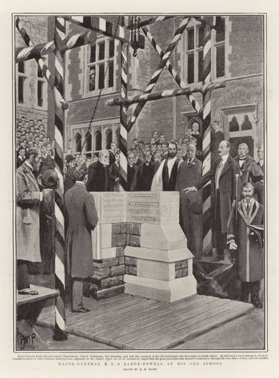 Major-General R S S Baden-Powell at His Old School by Henry Marriott Paget